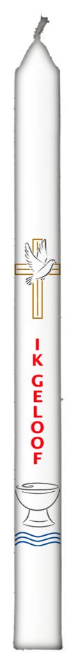 Doopkaars 'Ik geloof'
