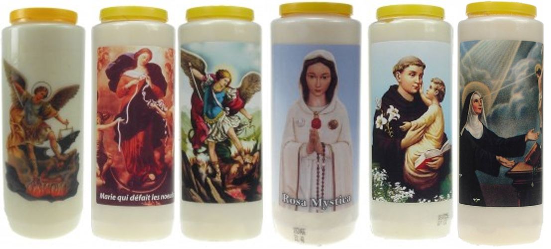 Bedrukte noveenkaars met religieuze afbeelding